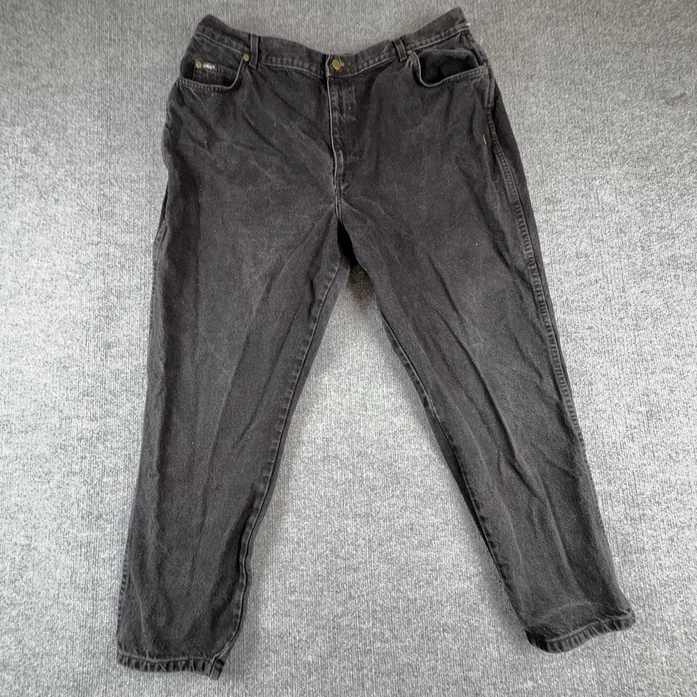 Chic Jeans Womens 18 Gray Charcoal Wash High Rise Relaxed Mom Denim Pants